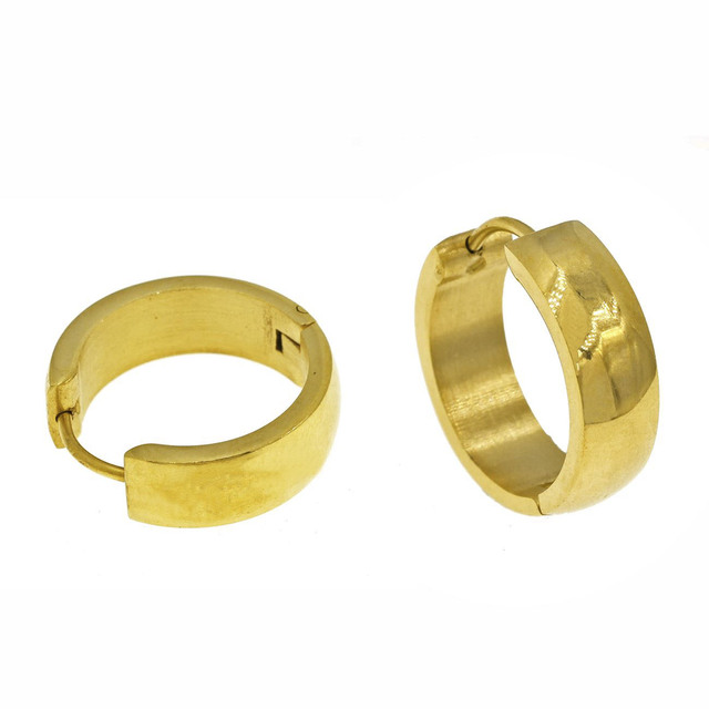 Γυναικεία σκουλαρίκια κρίκοι ατσάλι 316L χρυσό IP  303100492.102